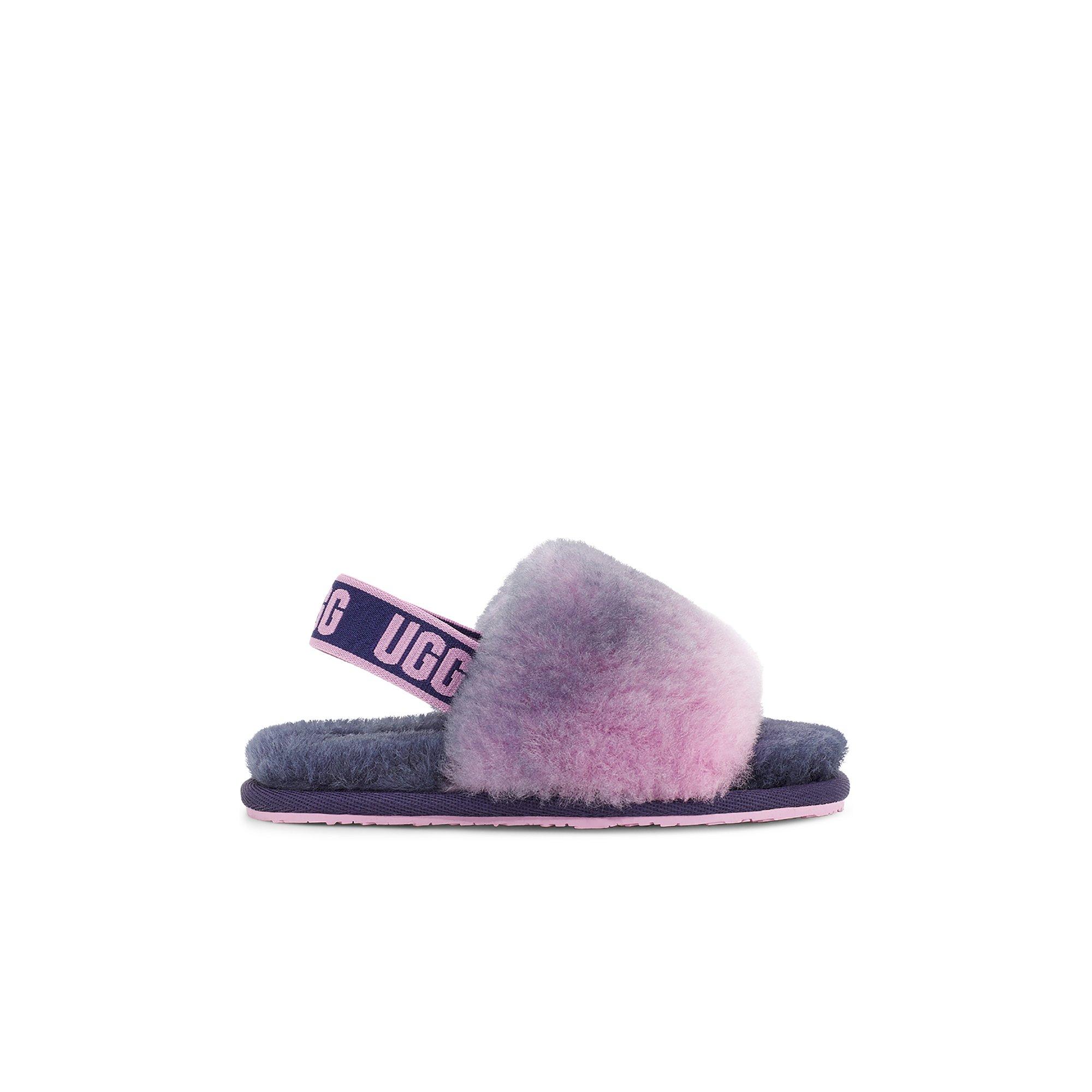 UGG FLUFF YEAH SLIDE SLIPPER SZ 2 youth shops / 4 womens ombre